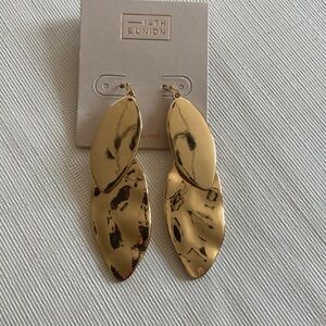 Gold Colored Tired Earrings